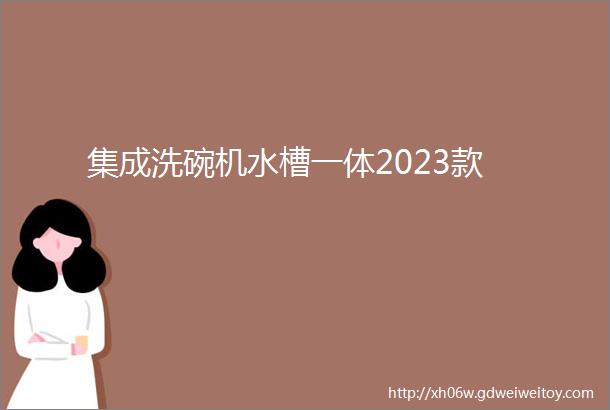 集成洗碗机水槽一体2023款