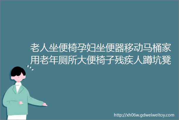 老人坐便椅孕妇坐便器移动马桶家用老年厕所大便椅子残疾人蹲坑凳